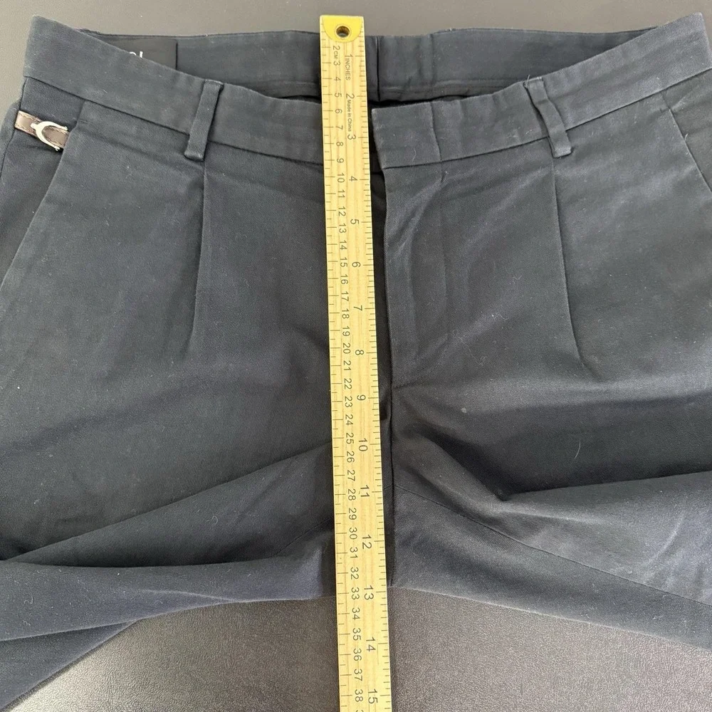 Gucci Pants Mens 33x34 Black Riding Pleated Dress Trouser Made In Italy Cotton